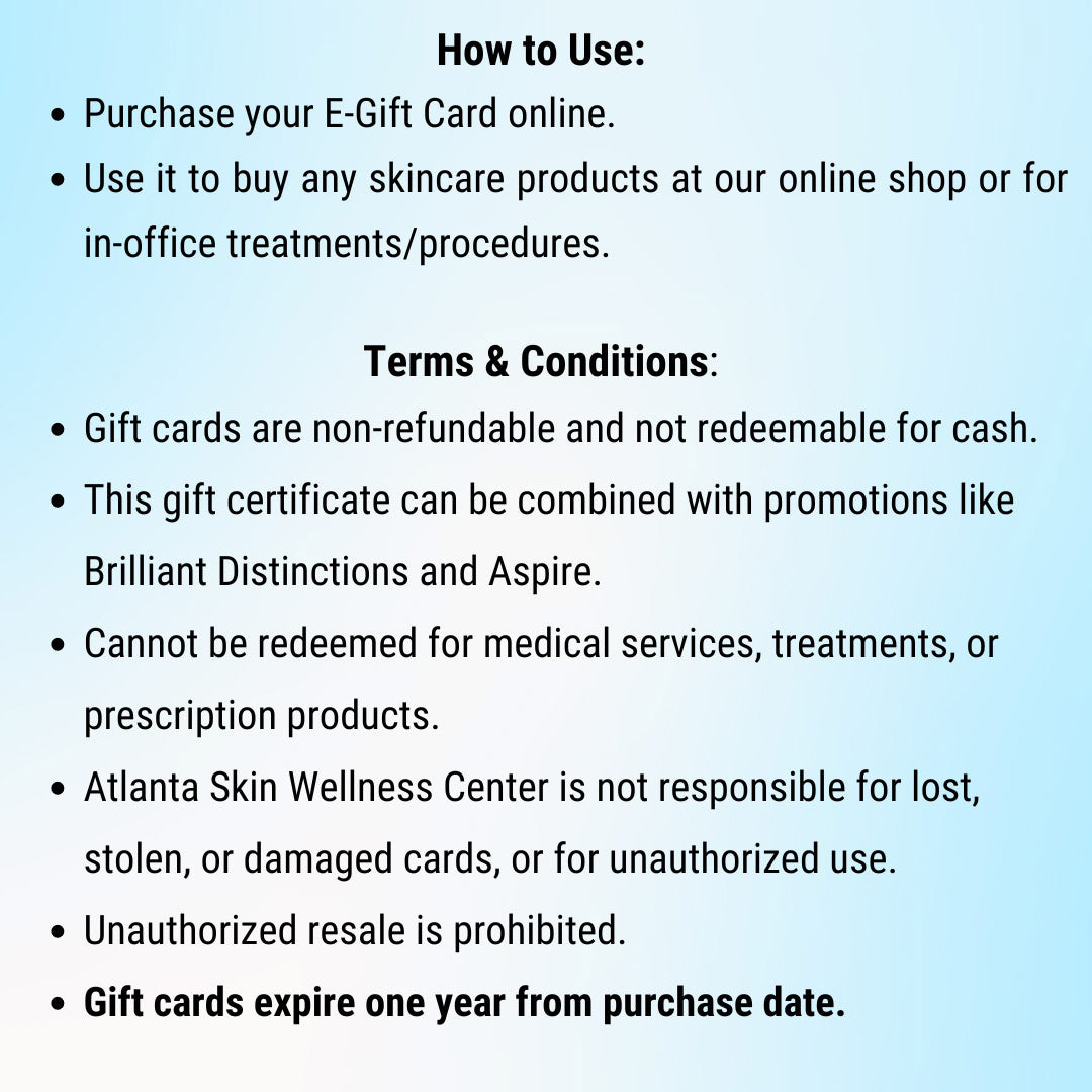 Atlanta Skin Wellness Center E-Gift Card